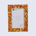 Mother of Pearl & Resin Inlay Picture Frame | Crush Collection | 4 Colors | Fits 4x6 Photos