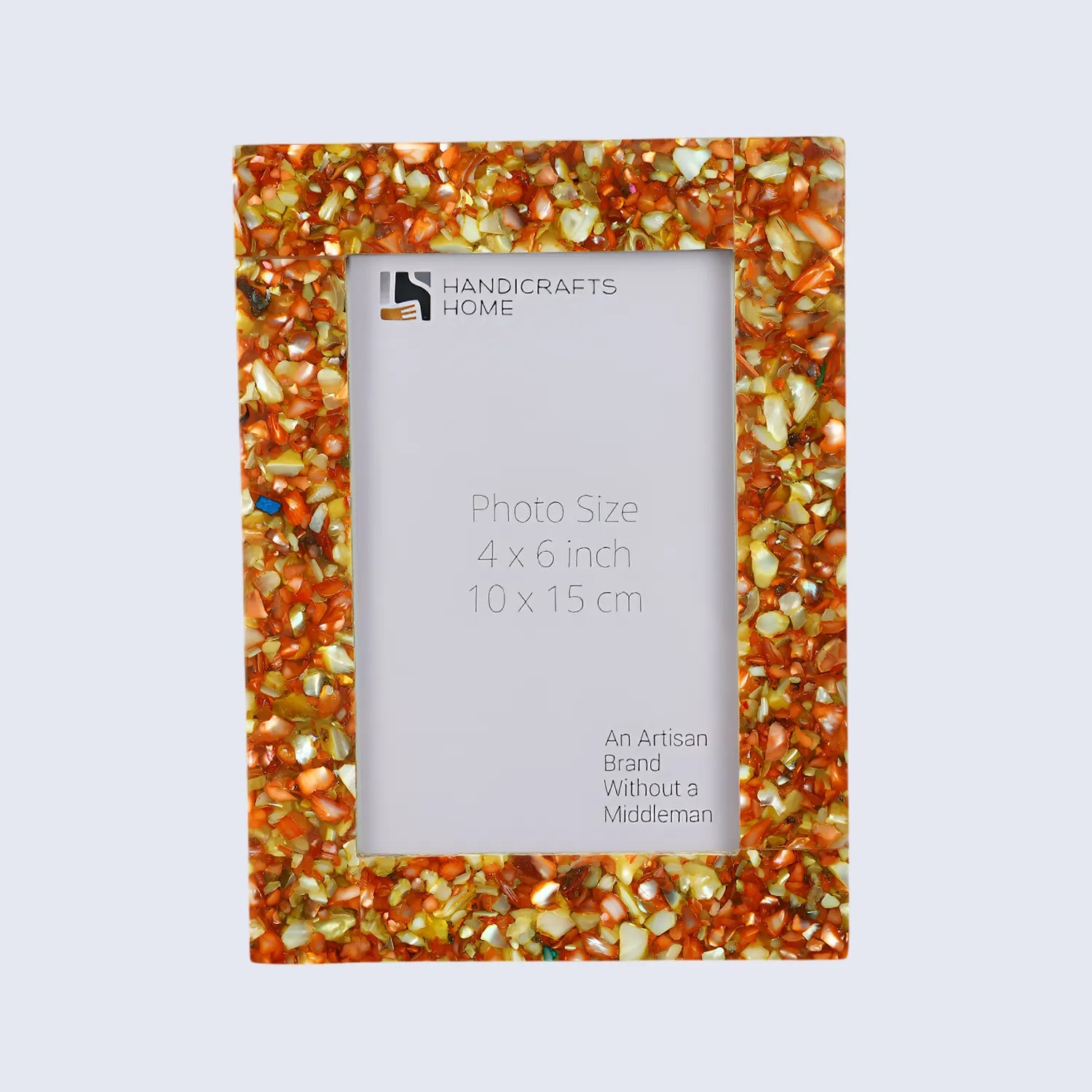 Mother of Pearl & Resin Inlay Picture Frame | Crush Collection | 4 Colors | Fits 4x6 Photos