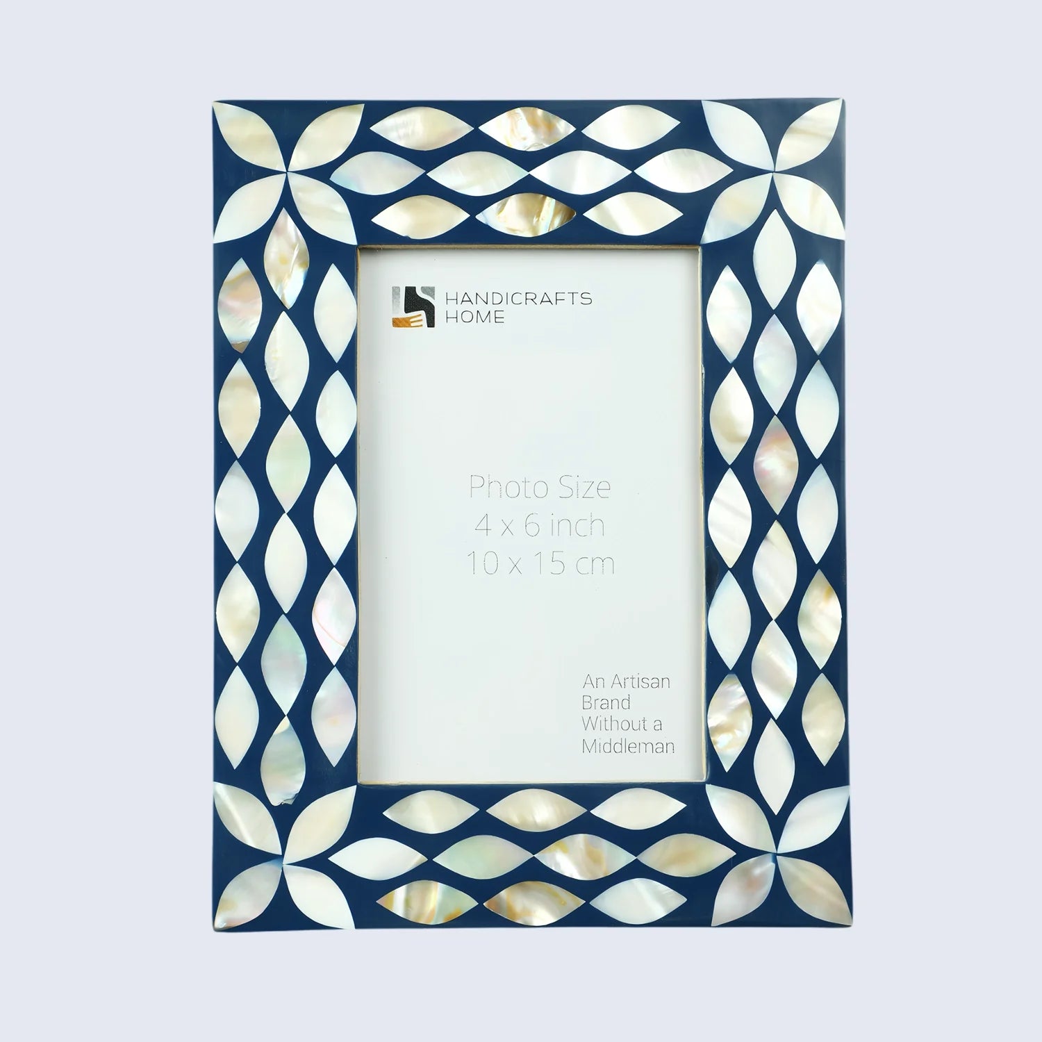 Picture Frame Avant Floral Collection Mother of Pearl & Resin Inlay White – 4x6