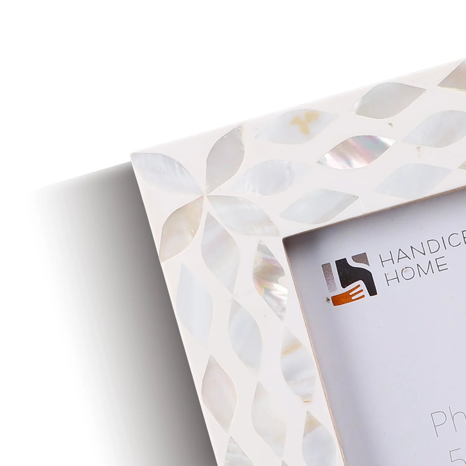 Picture Frames Avant Floral Collection Mother of Pearl Resin Inlay White 5x7"